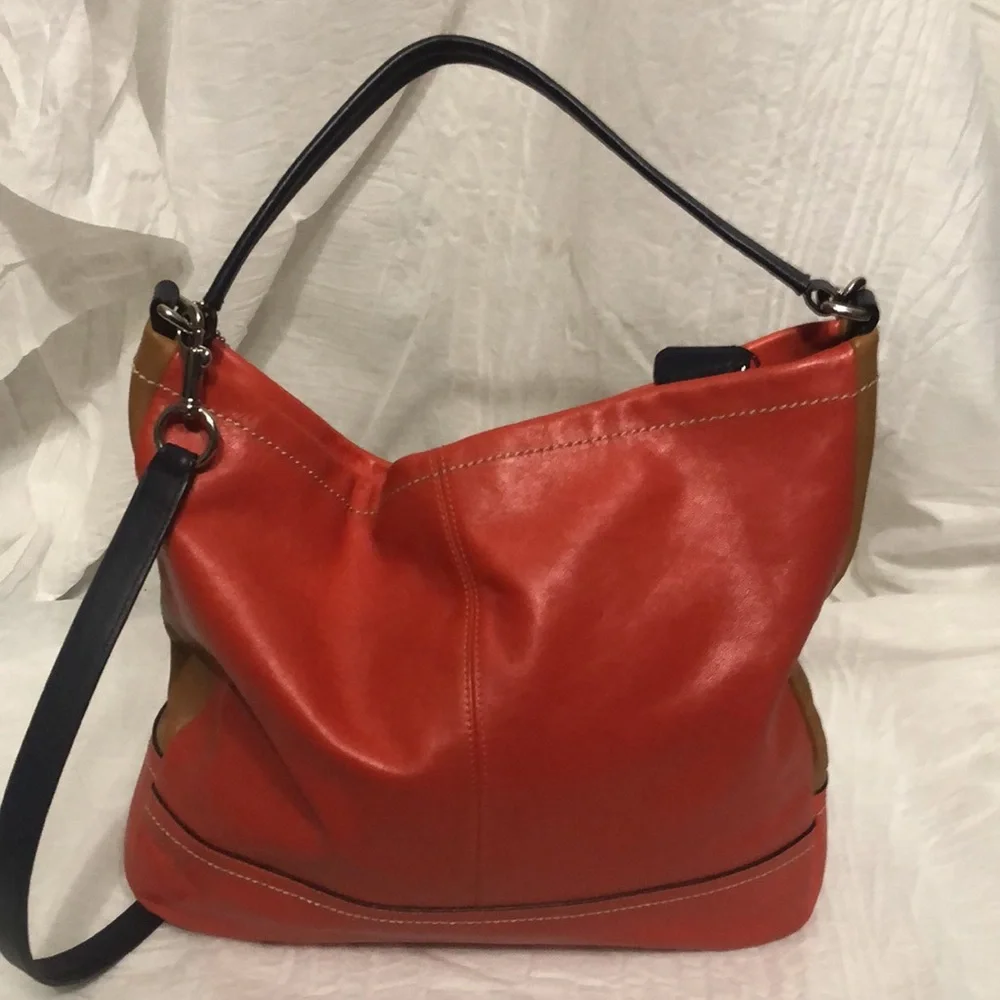 Coach Park Color Block  Leather Hobo Bag EUC - Picture 5 of 10
